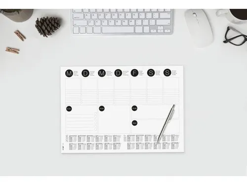 Designonderlegger Sigel week-planner 26/27 42x29,7cm 30 vel met to-do-