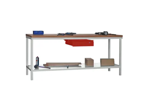 Werkbank 900x2000x700mm 1lade Frame/behuizing Ral7035 Front Ral3000