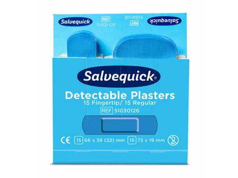 Salvequick Blauw Detectable Pleisters Vingertop/Normaal