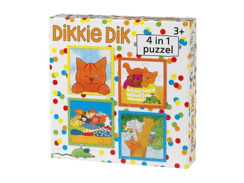 Bambolino Toys Puzzel Dikkie Dik 4in1 puzzel 4+6+9+16 stukjes