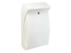 muurbrievenbus,kunststof,wit,HxBxD 419x271x129mm,inworp boven