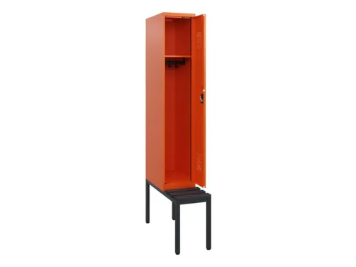 locker met bank,HxBxD 1950x300x815mm,1vak,vak B 300mm,cilinderslot