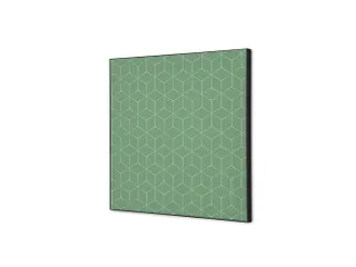 Wanddecoratie Textiel Set 40x40cm Hexagon Groen - 1