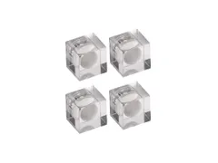 Neodymium kubusmagneet acryl 15x15x15mm 1,5 kg 4 stuks