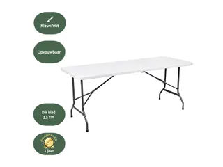 Vouwtafel BRASQ 180x70x74cm FT180 wit - 4