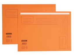 Vouwmap Quantore A4 ongelijke zijde 250gr oranje
