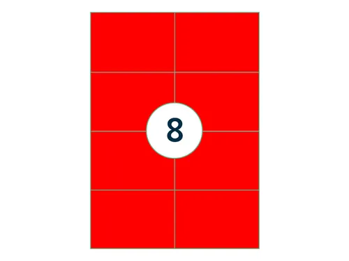 Etiket Rillprint 105x74mm fluorrood 800 etiketten