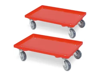 onderwagen voor kratten,draagverm. 250kg,laadvl. LxB 607x407mm - 2