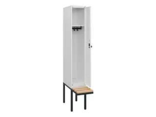 locker met bank,HxBxD 1950x300x815mm,1vak,vak B 300mm,draaigrendel - 2
