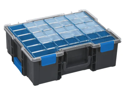 Assortimentskoffer,HxBxD 144x440x355mm,8bakken,PP,koffer zwart
