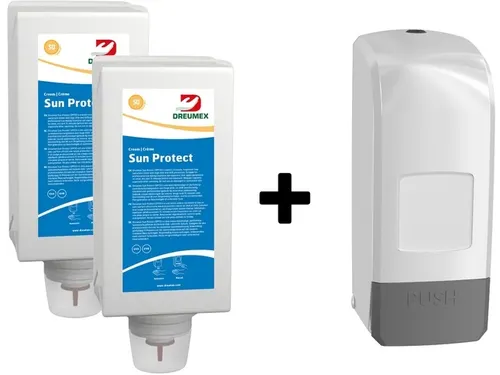 Zonnebrandcreme Dreumex Sun Protect startpakket met dispenser wit