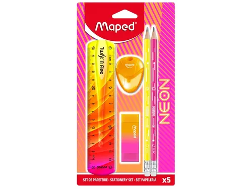 Tekenset Maped Neon set à 5 delen assorti