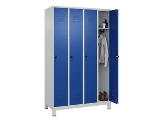 locker,HxBxD 1950x1200x500mm,4vak,vak B 300mm,draaigrendel,voeten - 3