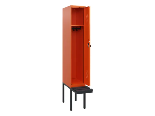locker met bank,HxBxD 1950x300x815mm,1vak,vak B 300mm,draaigrendel