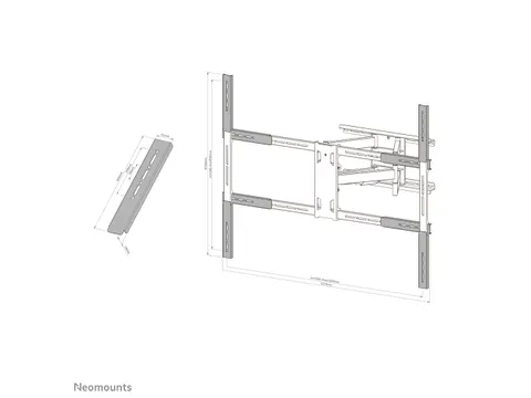 Neomounts AWLS-950BL1 VESA-uitbreidingskit - 55-110 inch - max 125 kg