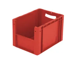 Euronorm Stapelkrat M. Grijpopening Pp Hxlxb 270X400X300Mm Rood