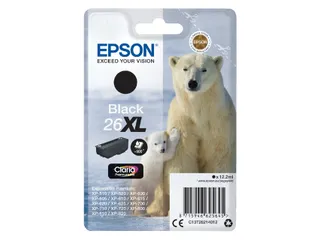 Inktcartridge Epson 26XL T2621 zwart HC C13T26214012 - 1