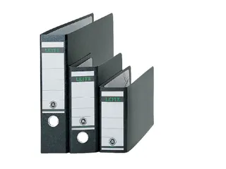 Ordner Leitz 1078 A6 77mm dwars karton zwart - 2