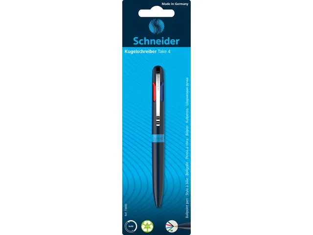 Balpen Schneider Take 4 op blister