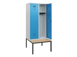 locker met bank,HxBxD 1950x800x815mm,2vak,vak B 400mm,cilinderslot