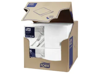 Servetten Tork 477149 2-laags 33x33cm wit 1/4 vouw 200st. - 3