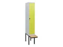 locker met bank,HxBxD 1950x300x815mm,1vak,vak B 300mm,draaigrendel