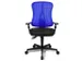 Siège Bureau Pivotant Assise Noir Dossier Maille Bleu