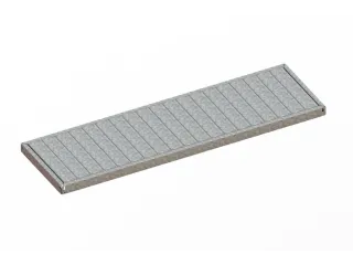 legbord van plaatstaal,v. breedvakstelling,BxD 2000x600mm,vakl. 500kg - 1