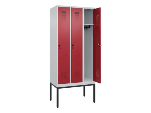 locker,HxBxD 2120x900x500mm,3vak,vak B 300mm,draaigrendel