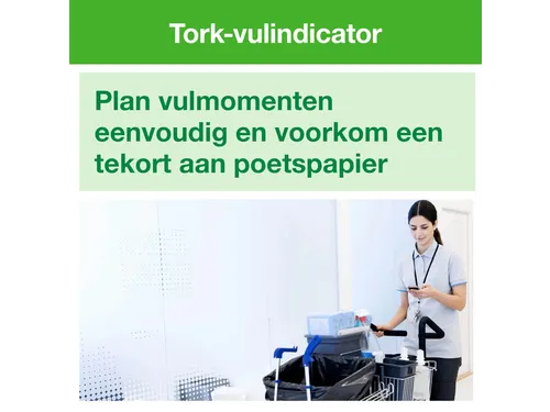Poetspapier Tork Wiping mini rol M1 1 laags centerfeed wit 100130