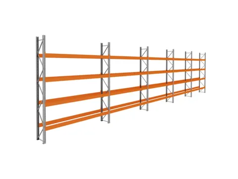 palletstelling,basis+4xaanbouw,HxBxD 4620x18600x750mm,vakl. 3400kg