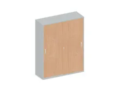 Schuifdeurkast 1540x1200x430mm Romp Lichtgrijs Decor Front Beuken