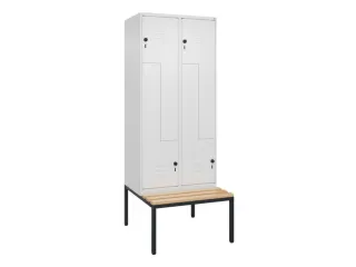 Z-garderobekast,HxBxD 2120x800x815mm,4vak,vak B 400mm,draaigrendel - 1