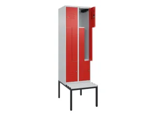 Z-garderobekast,HxBxD 2120x600x815mm,2vak,vak B 300mm,cil.-slot - 2