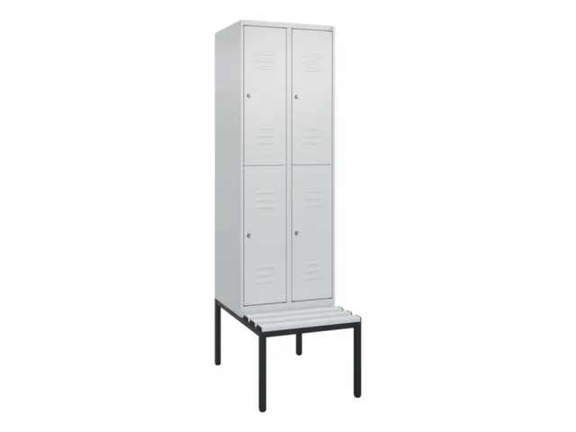 armoire vestiaire avec banc à deux niveaux HxlxP 2120x600x815mm