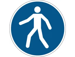 Vloermarkeringssticker Blauw Gebruik Wandelpad 430mm