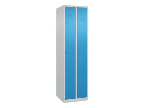 locker,HxBxD 1850x500x500mm,2vak,vak B 250mm,cil.-slot,staand op vloer