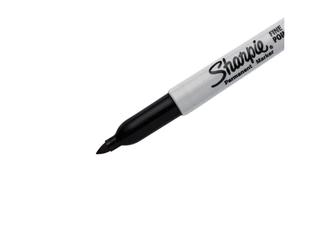 Feutre Sharpie ogive Fin noir blister 2 pièces