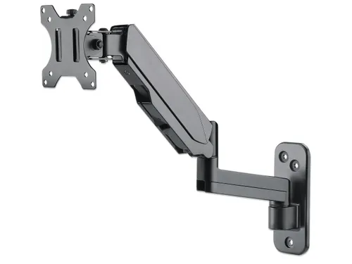 Wandbeugel voor TV’s en monitoren (veerarm met 3 draaipunten), voor