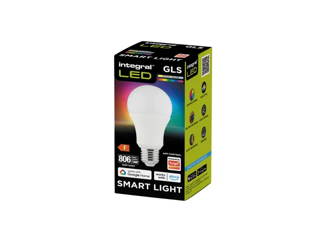 Ledlamp Integral E27 2700-6500K Smart RGBW 8.5W 806lumen
