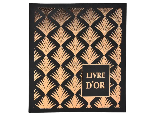 Livre d'or 140 pages tranche or - Format 21x19cm - PALMYRE - Visuels a