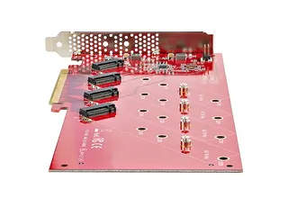 Quad M.2 PCI Express SSD Adapter Kaart voor NVMe/Ahci Ssd - 4