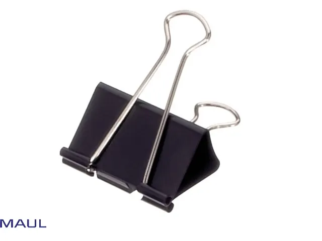Papierklem MAUL 213 foldback 50mm capaciteit 20mm zwart