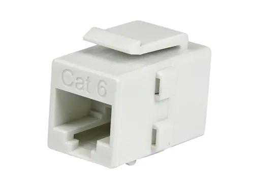 Witte Cat 6 RJ45 Keystone jack-netwerkkoppeling - F/F