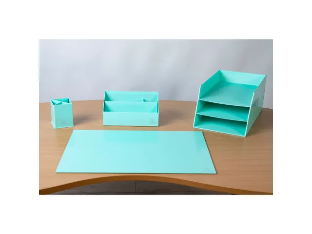 Kartonnen postmand 3 niveaus pastelgroen