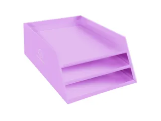 Kartonnen postmand m et 3 niveaus mauve - 4