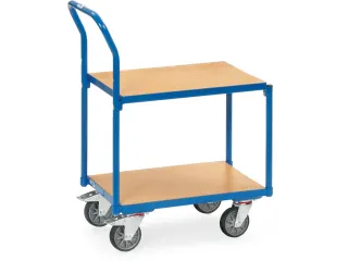 Rolplateau Met 2 Etages 135500 250kg Hout 600x400mm Ral5007 - 1