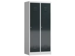 garderobekast 1800x800x500mm 2vak klink sokkel romp RAL7035 RAL7016