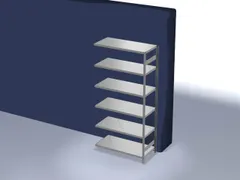 systeemstelling,aanbouwveld,HxBxD 2500x1310x635mm,vakl. 240kg