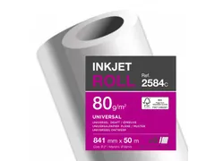 Inkjet Plotterpapier 841mm x 50 meter 80 gram